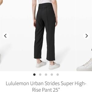 Lululemon Urban Strides Super High-Rise Pant 25" in Black EUC